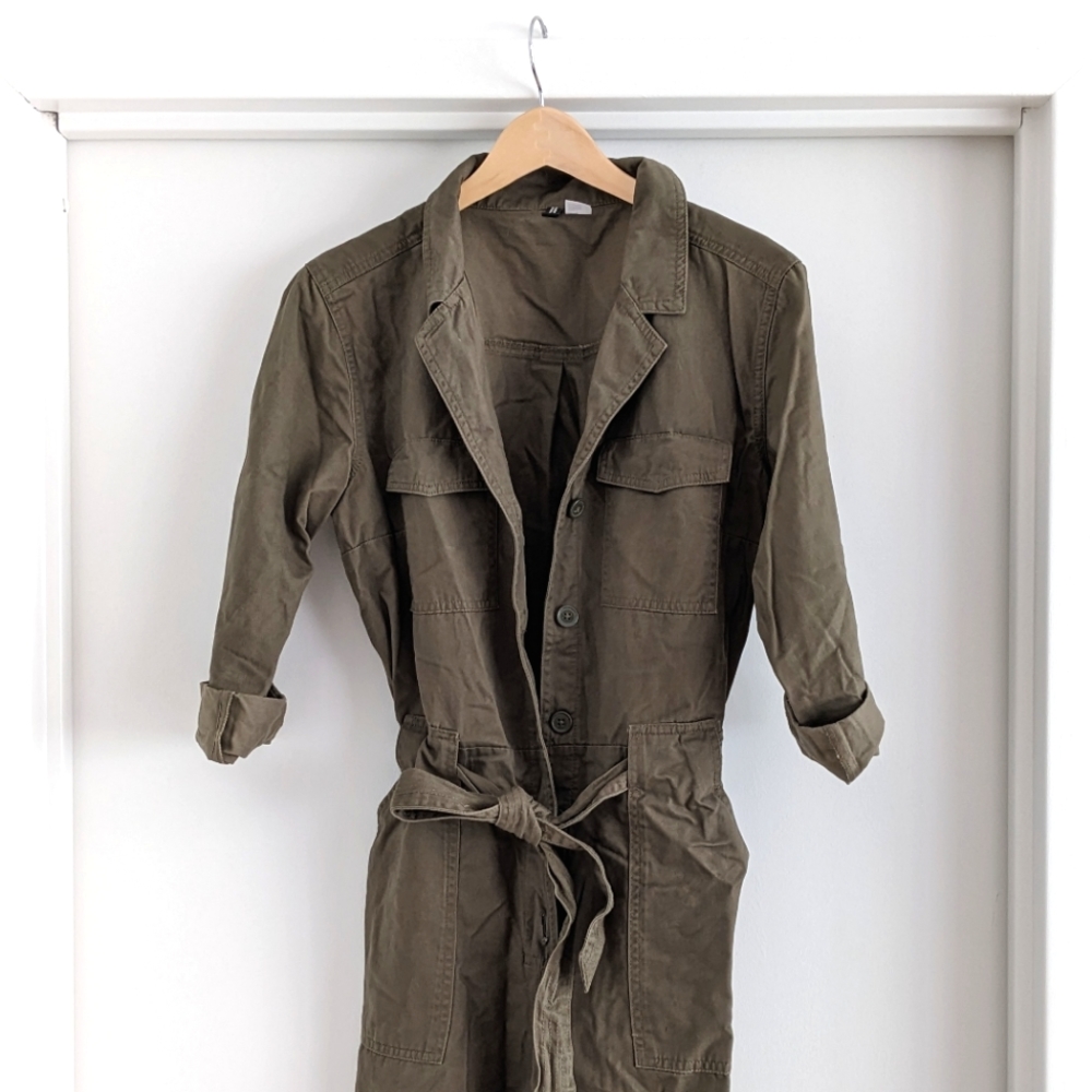 Army Green Jumpsuit - L
